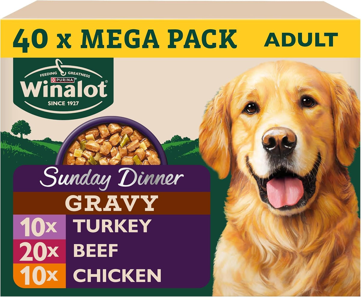 Sunday Dinner Mixed in Gravy Wet Dog Food 40X100G