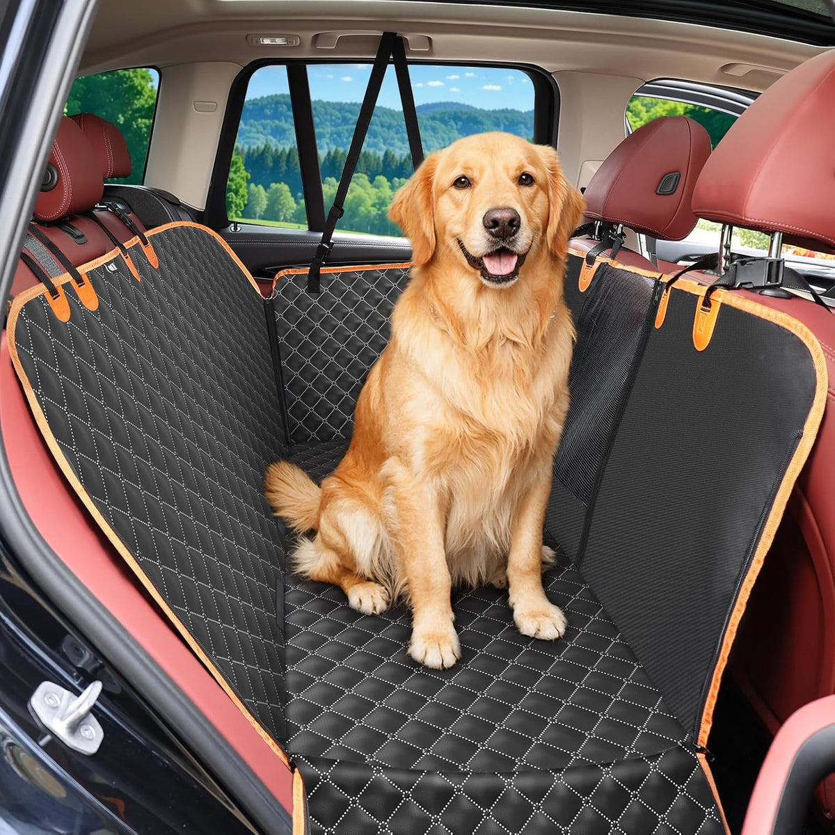 Dog Car Seat Cover | Premium Waterproof & Non-Slip Backseat Protector for Pets & Kids | Universal Size 132X58X46Cm/52X23X18 Inches