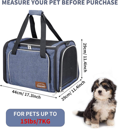 Cat Carrier Bag in Denim Fabric,  Pet Transport Bag