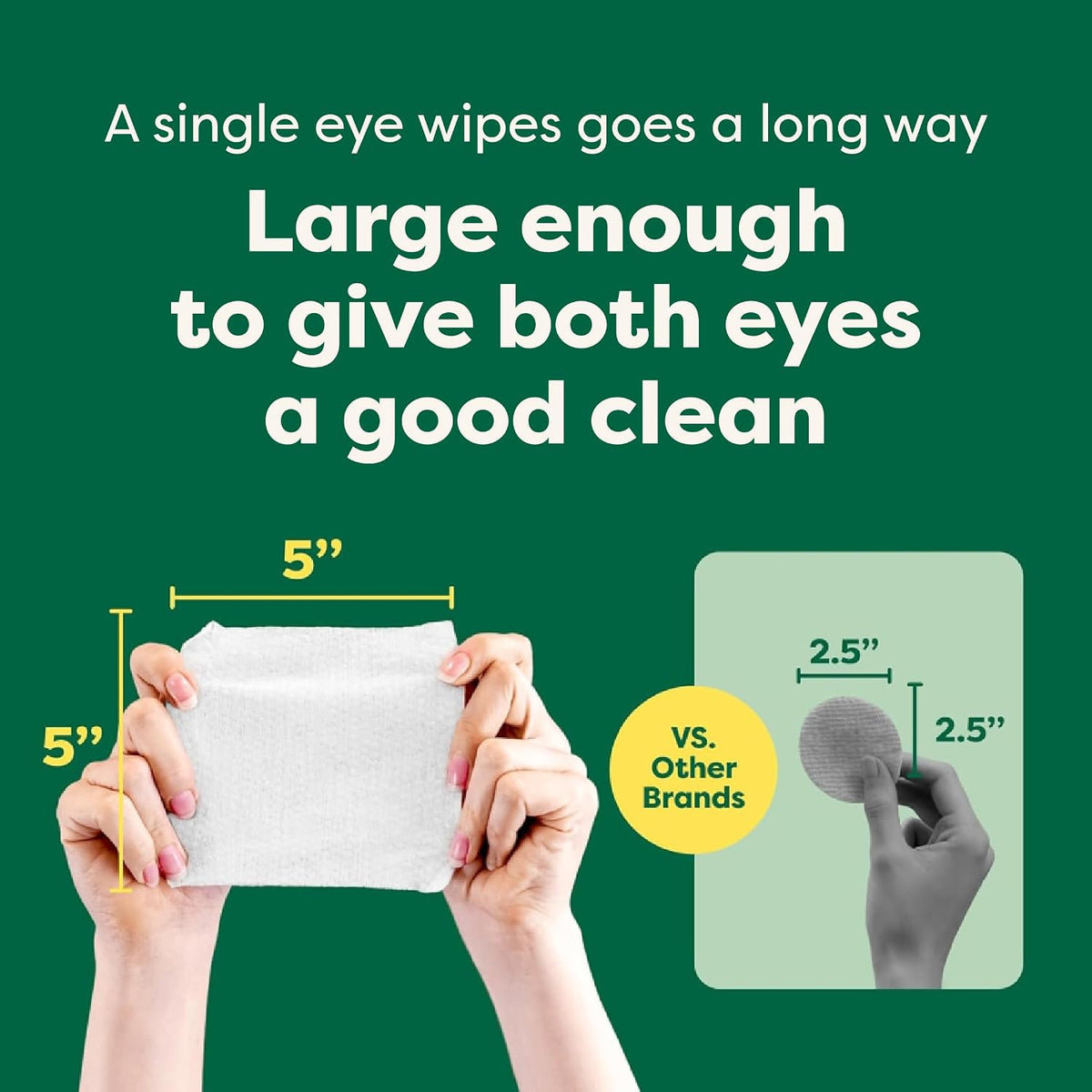Earth Rated Vet-Developed Pet Eye Wipes, Hypoallergenic Cleaner for Dogs & Cats Eyes to Remove Dirt & Discharge, Fragrance Free, 70 Count