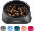 Basic Dog Bowls, Anti-Choking Puzzle Interactive Slow Feeder Dog Bowl to Slow down Eating for Small and Medium Dogs, Black 2 Cups(7.8 In)