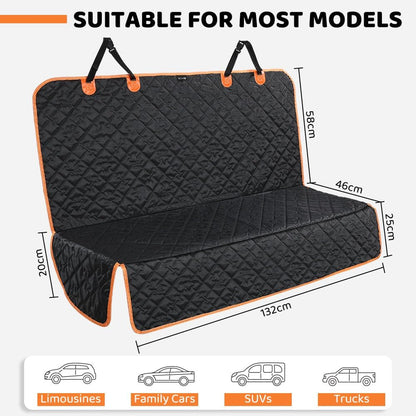 Dog Car Seat Cover | Premium Waterproof & Non-Slip Backseat Protector for Pets & Kids | Universal Size 132X58X46Cm/52X23X18 Inches
