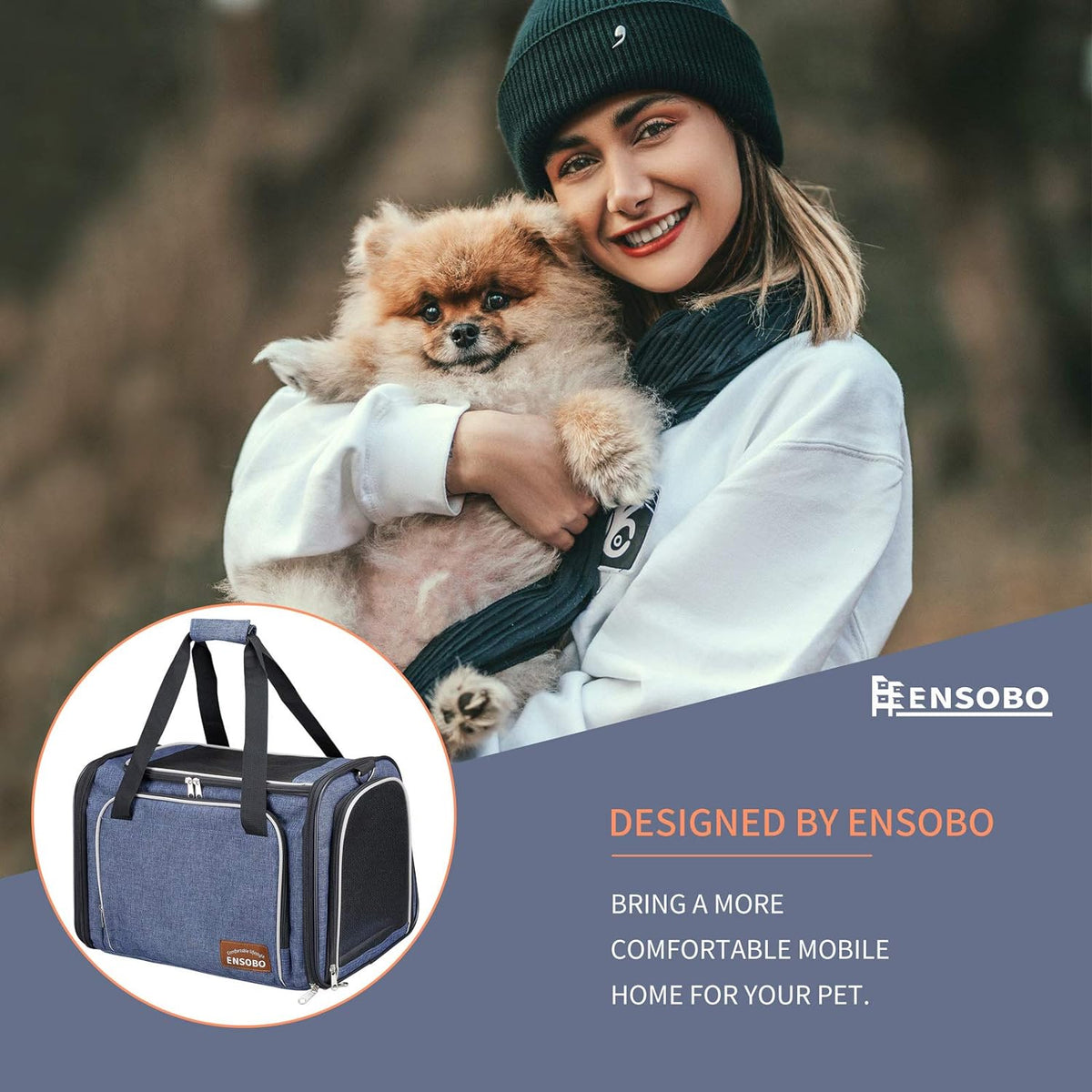 Cat Carrier Bag in Denim Fabric,  Pet Transport Bag