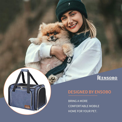 Cat Carrier Bag in Denim Fabric,  Pet Transport Bag