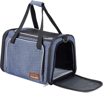 Cat Carrier Bag in Denim Fabric,  Pet Transport Bag